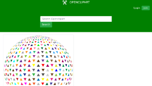 openclipart圖庫：Colorful Interlocking Triangles Sphere