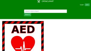 openclipart圖庫：AED Sign 2