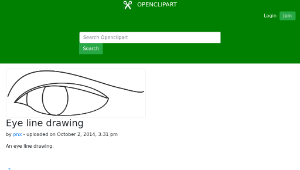openclipart圖庫：Eye line drawing