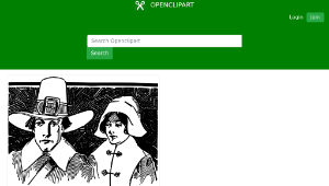 openclipart圖庫：Thanksgiving Pilgrims