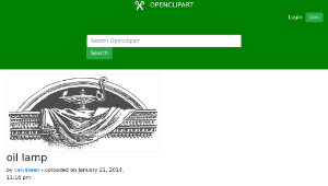 openclipart圖庫：oil lamp