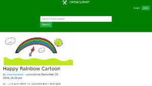 openclipart圖庫：Happy Rainbow Cartoon
