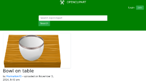 openclipart圖庫：Bowl on table