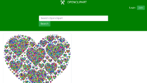 openclipart圖庫：Prismatic Low Poly Hearts In Heart Higher Detail