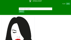 openclipart圖庫：Closed Eyes Woman Portrait