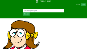 openclipart圖庫：Schoolgirl (#1)