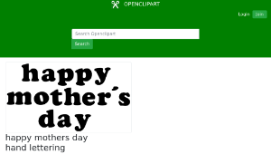 openclipart圖庫：happy mothers day hand lettering