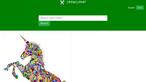 openclipart圖庫：Vivid Chromatic Unicorn Silhouette
