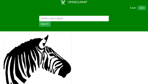 openclipart圖庫：Zebra Head