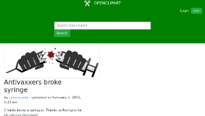 openclipart圖庫：Antivaxxers broke syringe