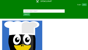 openclipart圖庫：Cook Penguin