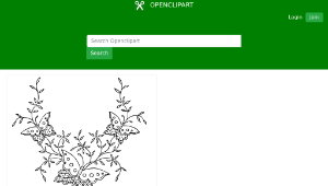 openclipart圖庫：Ornamental Butterflies And Flowers-資源代表圖