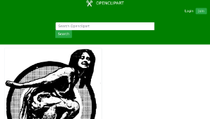 openclipart圖庫：Lady in a Circle-資源代表圖