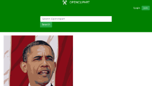 openclipart圖庫：Obama Speaking in 2012 - Remix