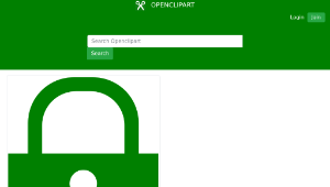 openclipart圖庫：Simple, flat padlock縮圖