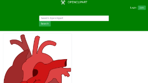 openclipart圖庫：Realistic Red Heart-資源代表圖