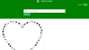 openclipart圖庫：Religious Heart-資源代表圖
