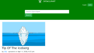 openclipart圖庫：Tip Of The Iceberg
