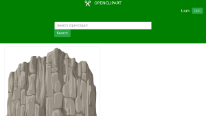 openclipart圖庫：Alpine Landscape Cliff Face Mountaineering 01b Al1