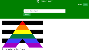 openclipart圖庫：Straight ally flag