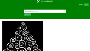 openclipart圖庫：Abstract Spiral Christmas Tree-資源代表圖