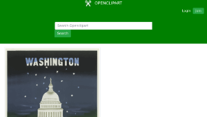openclipart圖庫：Vintage Travel Poster Washington DC-資源代表圖