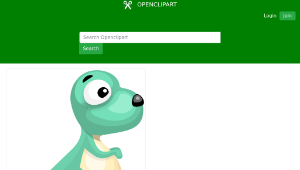 openclipart圖庫：Cartoon dinosaur vector clipart graphics縮圖
