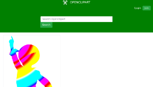 openclipart圖庫：Colourful disco dancer 6