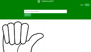 openclipart圖庫：Hitching Hand縮圖