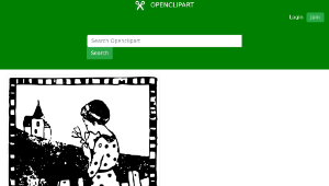openclipart圖庫：Lady Smells Flower