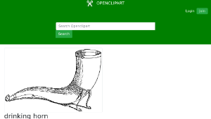 openclipart圖庫：drinking horn