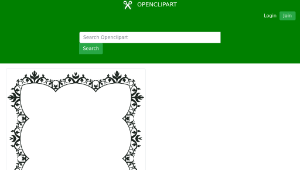 openclipart圖庫：Ornament Frame Extended 5