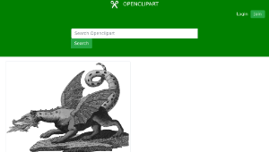 openclipart圖庫：Dragon Grayscale