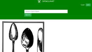 openclipart圖庫：Spoon Knife Set