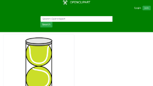 openclipart圖庫：Tennis balls in a cylinder