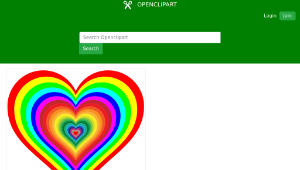 openclipart圖庫：Rainbowrific Heart