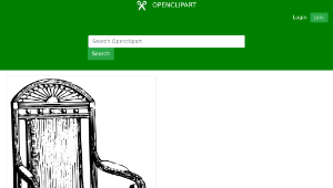 openclipart圖庫：Old fashioned chair