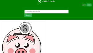 openclipart圖庫：Piggy Bank