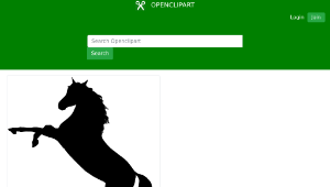 openclipart圖庫：Arabian Horse Silhouette