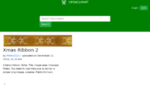openclipart圖庫：Xmas Ribbon 2