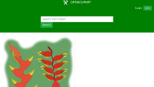 openclipart圖庫：heliconia flower
