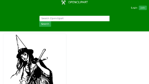 openclipart圖庫：Halloween Witch and Cat