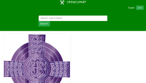 openclipart圖庫：Amethyst Celtic Cross