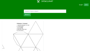openclipart圖庫：blank octahedron ornament縮圖