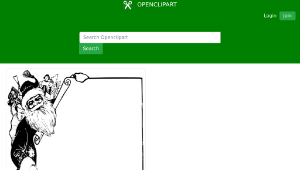openclipart圖庫：Santa Paper Frame