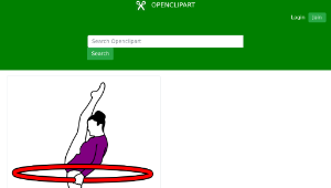openclipart圖庫：Gymnastics Archery縮圖