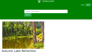 openclipart圖庫：Autumn Lake Reflection縮圖