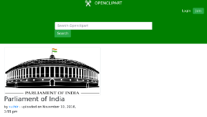 openclipart圖庫：Parliament of India縮圖