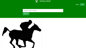 openclipart圖庫：Arabian Racehorse Silhouette縮圖