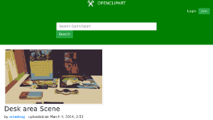 openclipart圖庫：Desk area Scene-資源代表圖